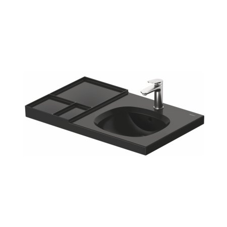 Duravit Aurena Umywalka meblowa 80,5x50,5 cm prawa czarna z powłoką HygieneGlaze Plus 238880AB00