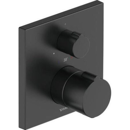 Duravit C.1 Bateria prysznicowa termostatyczna podtynkowa czarny mat C14200015046