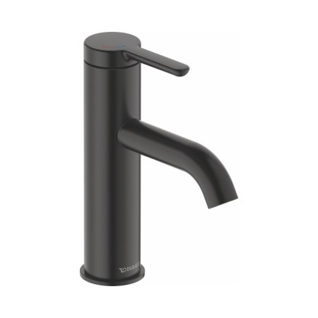 Duravit C.1 Bateria umywalkowa bez korka 11,3 cm FreshStart MinusFlow czarny mat C11023002046
