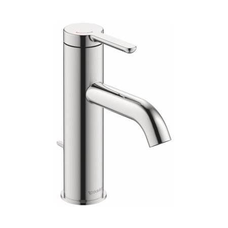 Duravit C.1 Bateria umywalkowa z korkiem 11,3 cm  FreshStart MinusFlow chrom C11023001010