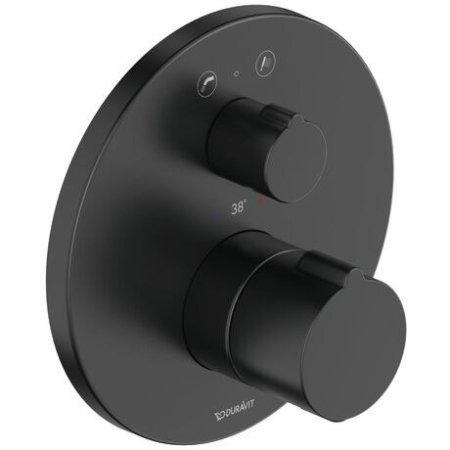 Duravit C.1 Bateria wannowo-prysznicowa termostatyczna podtynkowa czarny mat C15200014046