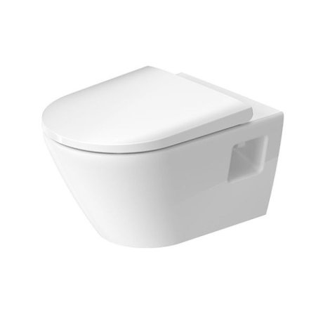 Duravit D-Neo Zestaw Toaleta WC 54x37 cm bez kołnierza + deska wolnoopadająca biały Alpin 45780900A1