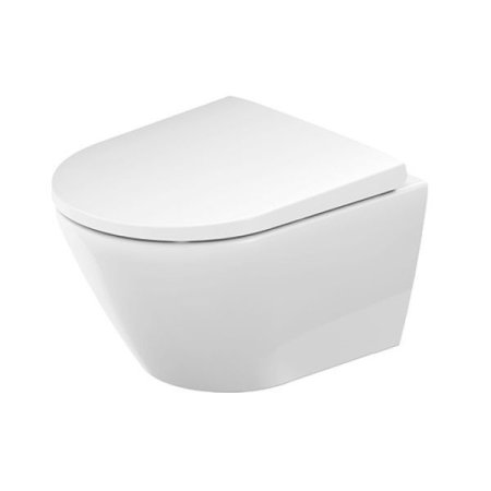 Duravit D-Neo Zestaw Toaleta WC 48x36 cm krótka bez kołnierza + deska wolnoopadająca biały alpin 45880900A1