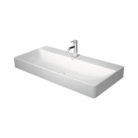 Duravit DuraSquare Umywalka meblowa 100x47 cm z otworem na baterię szlifowany spód biały Alpin z powłoką WonderGliss 23531000711
