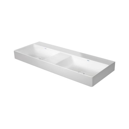 Duravit DuraSquare Umywalka meblowa 120x47 cm podwójna bez otworów na baterie szlifowany spód biały Alpin 2353120079