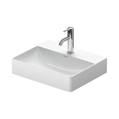 Duravit DuraSquare Umywalka meblowa 50x40 cm z otworem na baterię szlifowany spód biały Alpin z powłoką WonderGliss 23565000711