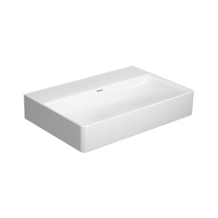 Duravit DuraSquare Umywalka meblowa 60x40 cm bez otworu na baterię biały Alpin z powłoką WonderGliss 23566000701