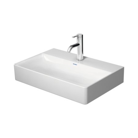 Duravit DuraSquare Umywalka meblowa 60x40 cm z otworem na baterię biały Alpin z powłoką WonderGliss 23566000411