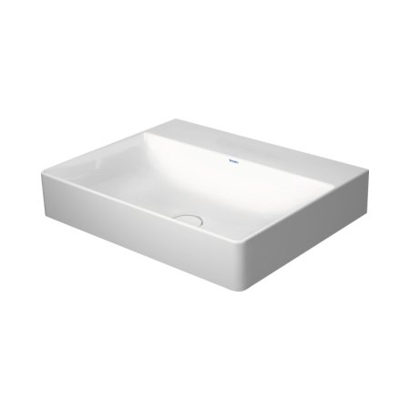 Duravit DuraSquare Umywalka meblowa 60x47 cm bez otworu na baterię szlifowany spód biały Alpin z powłoką WonderGliss 23536000791
