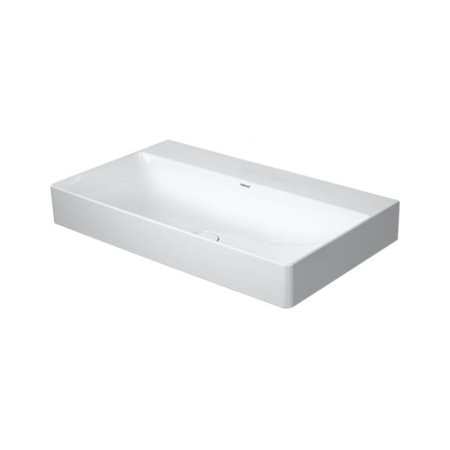 Duravit DuraSquare Umywalka meblowa 80x47 cm bez otworu na baterię biały Alpin z powłoką WonderGliss 23538000701