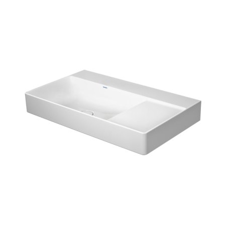 Duravit DuraSquare Umywalka meblowa 80x47 cm lewa bez otworu na baterię szlifowany spód biały Alpin z powłoką WonderGliss 23488000791