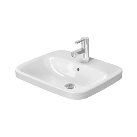 Duravit DuraStyle Umywalka blatowa 56x45,5 cm z przelewem z otworem na baterię biała z powłoką WonderGliss 03745600001