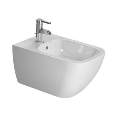 Duravit Happy D.2 Bidet podwieszany 35,5x54 cm z przelewem biały z powłoką WonderGliss 22581500001