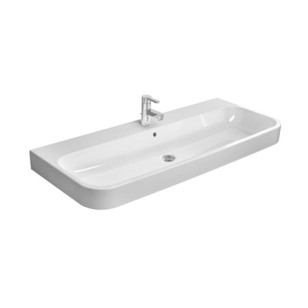 Duravit Happy D.2 Umywalka meblowa 120x50,5 cm z jednym otworem na baterię z przelewem biała z powłoką WonderGliss 23181200001