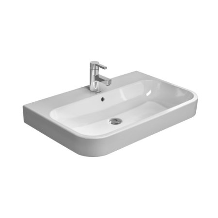 Duravit Happy D.2 Umywalka meblowa 80x50,5 cm z jednym otworem na baterię z przelewem biała z powłoką WonderGliss 23188000001