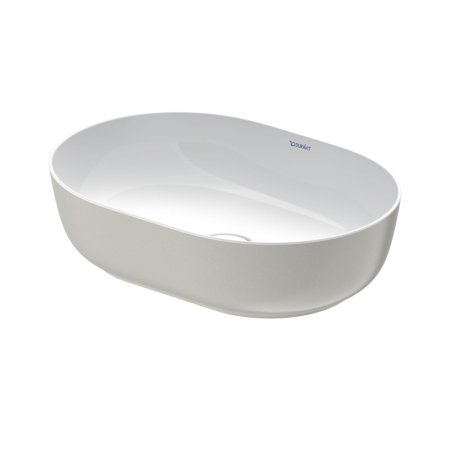 Duravit LUV Umywalka nablatowa 50x35 cm biały/szary satynowy z powłoką WonderGliss 03795023001