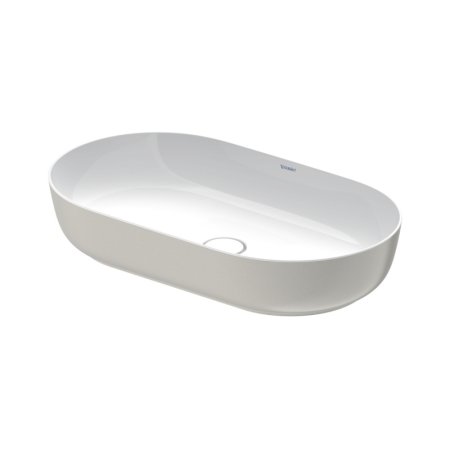 Duravit LUV Umywalka nablatowa 70x40 cm szlifowany spód biały/szary satynowy z powłoką WonderGliss 03797023001