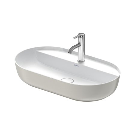 Duravit LUV Umywalka nablatowa 70x40 cm szlifowany spód biały/szary satynowy z powłoką WonderGliss 03807023001