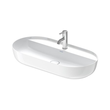 Duravit LUV Umywalka nablatowa 80x40 cm szlifowany spód biały Alpin z powłoką WonderGliss 03808000001