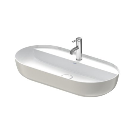 Duravit LUV Umywalka nablatowa 80x40 cm szlifowany spód biały/szary satynowy z powłoką WonderGliss 03808023001