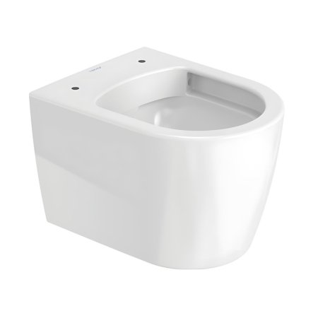 Duravit ME by Starck Toaleta WC Compact krótka 37x48 cm Rimless bez kołnierza z powłoką WonderGliss biała 25300900001