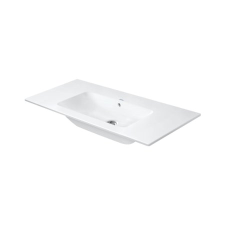 Duravit ME by Starck Umywalka meblowa 103x49 cm bez otworu na baterię z przelewem biały satynowy z powłoką WonderGliss 23361032001