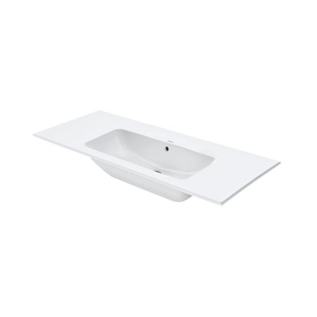 Duravit ME by Starck Umywalka meblowa 123x49 cm bez otworu na baterię biały Alpin z powłoką WonderGliss 23361200601
