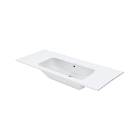 Duravit ME by Starck Umywalka meblowa 123x49 cm bez otworu na baterię biały satynowy z powłoką WonderGliss 23361232601