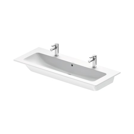 Duravit ME by Starck Umywalka meblowa 123x49 cm podwójna biały satynowy z powłoką WonderGliss 23611232241