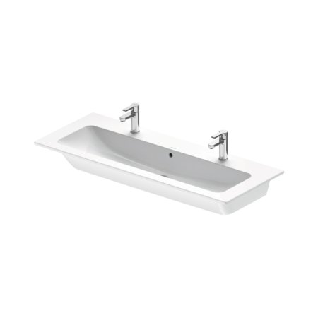 Duravit ME by Starck Umywalka meblowa 123x49 cm podwójna z przelewem biały satynowy 2361123224