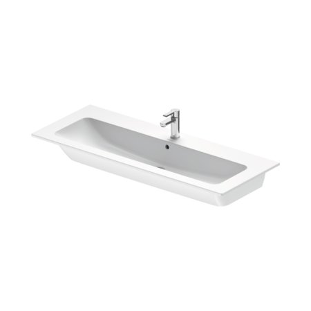 Duravit ME by Starck Umywalka meblowa 123x49 cm z otworem na baterię biały satynowy z powłoką WonderGliss 23611232001