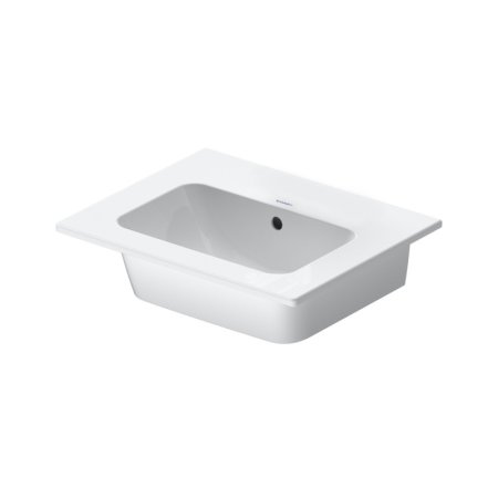 Duravit ME by Starck Umywalka meblowa 53x43 cm bez otworu na baterię biały Alpin z powłoką WonderGliss 23365300601