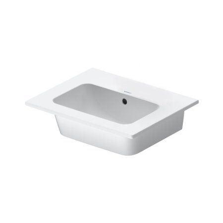 Duravit ME by Starck Umywalka meblowa 53x43 cm bez otworu na baterię z przelewem biały Alpin z powłoką WonderGliss 23365332601