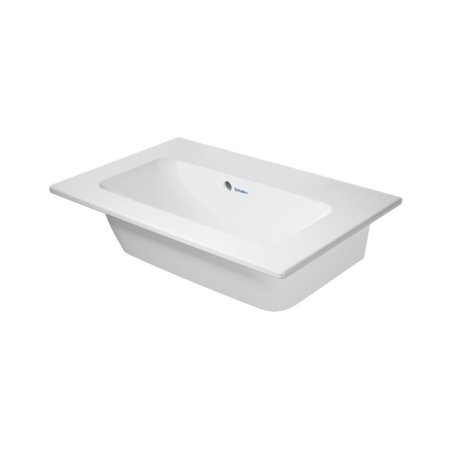 Duravit ME by Starck Umywalka meblowa 63x40 cm bez otworu na baterię biały satynowy z powłoką WonderGliss 23426332601