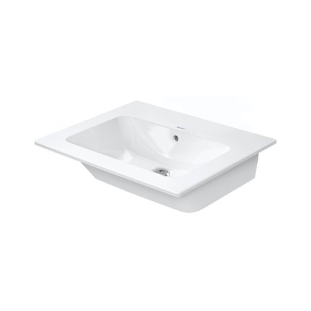 Duravit ME by Starck Umywalka meblowa 63x49 cm bez otworu na baterię biały Alpin z powłoką WonderGliss 23366300601