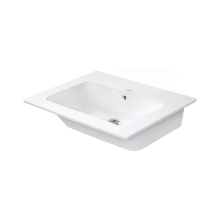 Duravit ME by Starck Umywalka meblowa 63x49 cm bez otworu na baterię biały satynowy z powłoką WonderGliss 23366332601