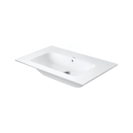 Duravit ME by Starck Umywalka meblowa 83x49 cm bez otworu na baterię biały satynowy z powłoką WonderGliss 23368332601