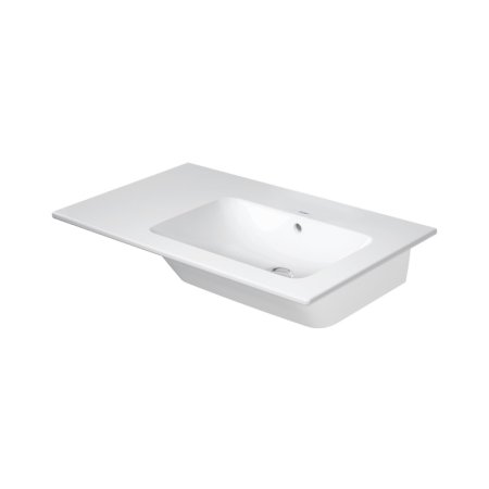 Duravit ME by Starck Umywalka meblowa 83x49 cm prawa bez otworu na baterię biały Alpin z powłoką WonderGliss 23468300601