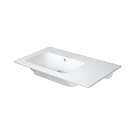 Duravit ME by Starck Umywalka meblowa 83x49 cm lewa bez otworu na baterię biały Alpin z powłoką WonderGliss 23458300601