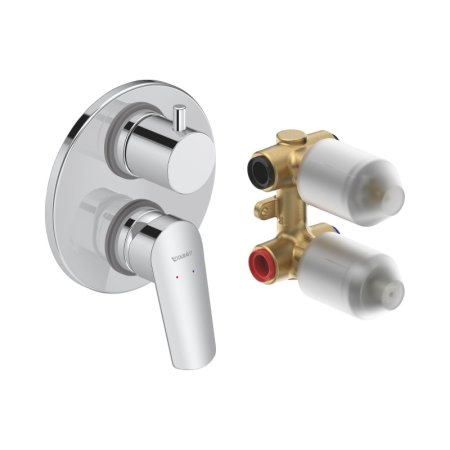 Duravit No.1 Bateria wannowo-prysznicowa podtynkowa chrom N15210008010