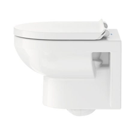 Duravit No.1 Zestaw Toaleta WC Rimless bez kołnierza krótka + deska wolnoopadająca biały Alpin 45750900A1