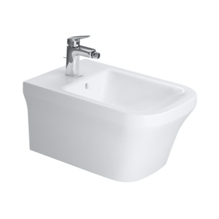 Duravit P3 Comforts Bidet podwieszany 38x57 cm bez otworu na baterię z przelewem biały z powłoką WonderGliss 22681500001