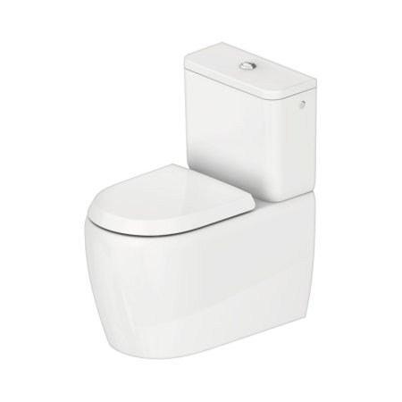 Duravit Qatego Toaleta WC stojąca Rimless bez kołnierza kompakt biały Alpin 2021090000