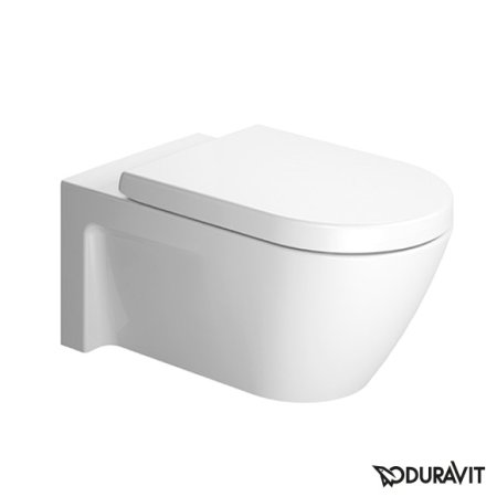 Duravit Starck 2 Miska WC podwieszana 37,5x62 cm, lejowa, biała z powłoką WonderGliss 25330900001
