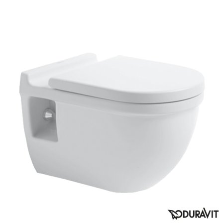 Duravit Starck 3 Miska WC podwieszana Comfort 36x54,5 cm, lejowa, biała z powłoką WonderGliss 22150900001