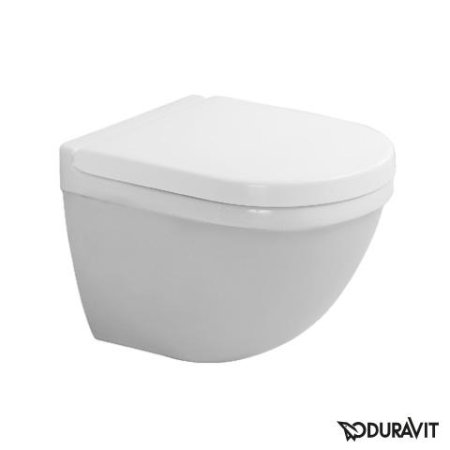Duravit Starck 3 Toaleta WC podwieszana 48,5x36 cm Compact krótka z powłoką WonderGliss, biała 22270900001