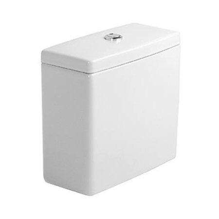 Duravit Starck 3 Spłuczka 39x18,5 cm z systemem spłukiwania Dual Flush doprowadzenie dolne lewe biała z powłoką WonderGliss 09201000851