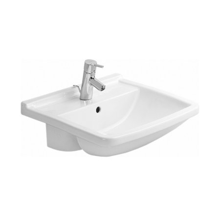 Duravit Starck 3 Umywalka blatowa 55x46 cm z jednym otworem na baterię biała z powłoką WonderGliss 03105500001