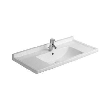 Duravit Starck 3 Umywalka meblowa 85x48,5 cm z jednym otworem na baterię biała z powłoką WonderGliss 03048000001