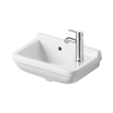 Duravit Starck 3 Umywalka mała 40x26 cm z jednym otworem na baterię biała z powłoką WonderGliss 07514000001